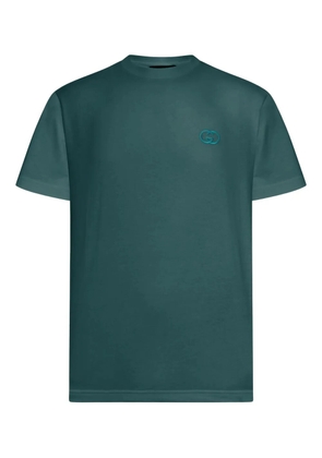 Gucci Interlocking G-embroidered T-shirt - Green