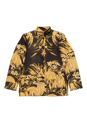 F.R.S For Restless Sleepers floral-print mandarin-collar shirt - Brown