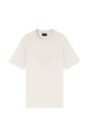Emporio Armani embossed-logo round-neck T-shirt - Neutrals