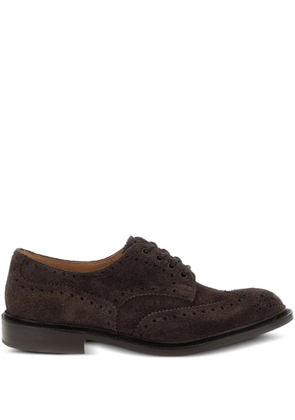 Tricker's Bourton suede lace-up oxford shoes - Brown