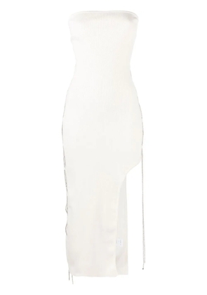 Giuseppe Di Morabito lace-up midi dress - White
