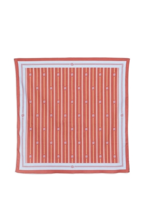 Drôle De Monsieur striped logo scarf - Red