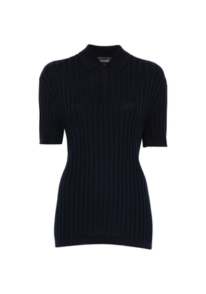 Emporio Armani ribbed polo shirt - Blue
