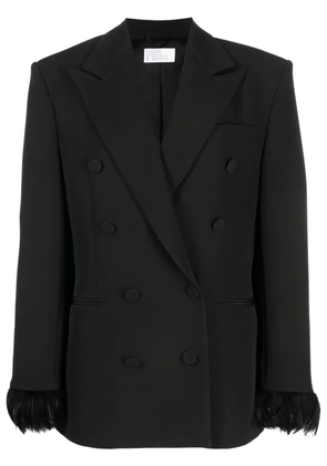 Giuseppe Di Morabito feather-cuffs double-breasted blazer - Black