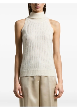 Peserico turtleneck sleeveless knitted vest - Neutrals