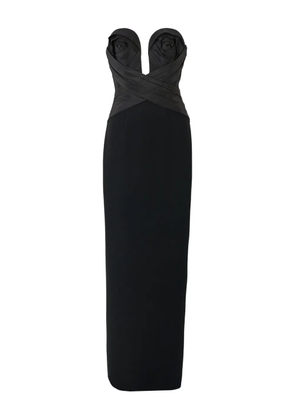 Carolina Herrera U-neck column gown - Black