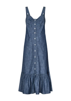 Polo Ralph Lauren button-front tiered dress - Blue