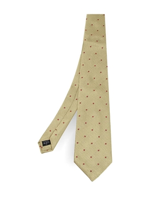 Dunhill pre-owned textured silk tie - Gold