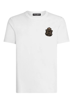 Dolce & Gabbana crest-appliqué T-shirt - White