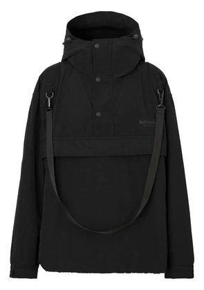 Burberry logo-print oversized windbreaker - Black