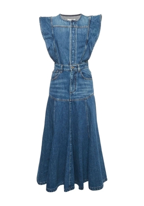 Chloé Pre-Owned flared denim dress - Blue