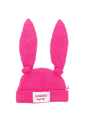 Charles Jeffrey Loverboy rabbit beanie hat - Pink