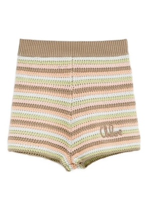 Chloé crochet-knit shorts - Green