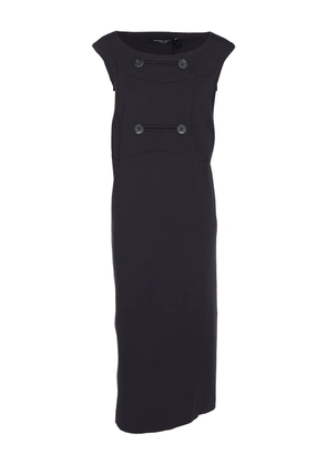 Marina Rinaldi sleeveless buttoned dress - Blue