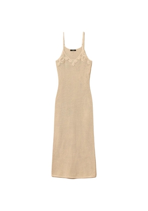 TWINSET floral-appliqué dress - Neutrals