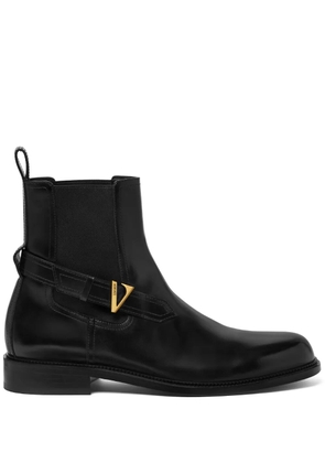 Versace round-toe boots - Black