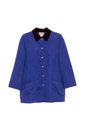 Hermès Pre-Owned 1990s collared button coat - Blue