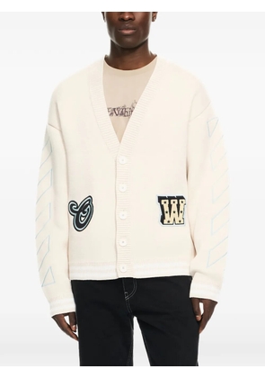 Off-White star logo cardigan - Neutrals
