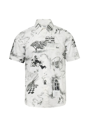 Thom Browne straight-fit print shirt - White