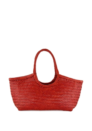 DRAGON DIFFUSION herringbone leather tote bag - Red