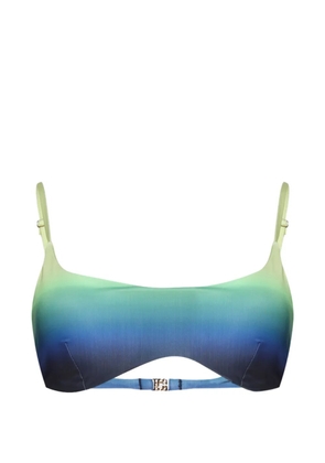 Casablanca gradient-print bikini top - Blue