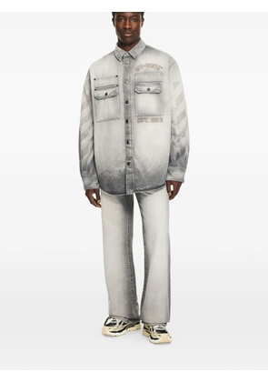 Off-White Diagonal Embroidery slim-fit jeans - Grey