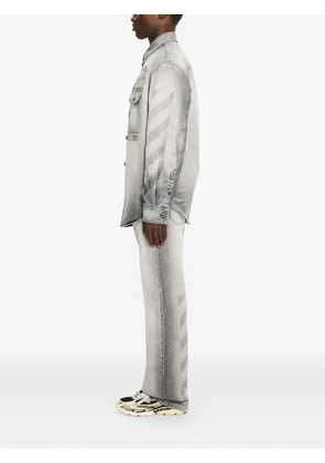 Off-White Diagonal Embroidery slim-fit jeans - Grey