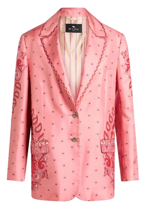 ETRO paisley-print silk blazer - Pink