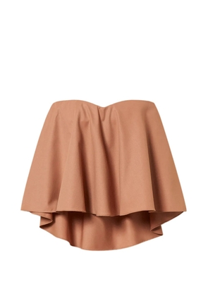 TWINSET high-low strapless top - Brown