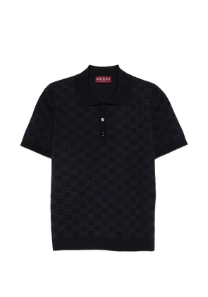 Gucci GG-patterned polo shirt - Blue