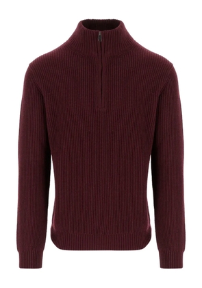 Woolrich ribbed half-zip sweater - Red