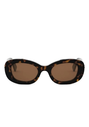 Bvlgari geometric-frame sunglasses - Brown