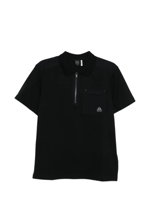 Moose Knuckles zip-fastening pocket polo shirt - Black