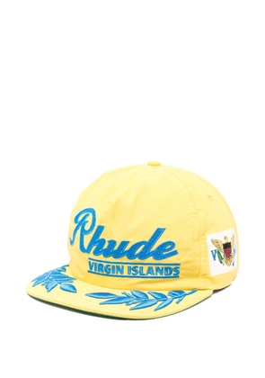 RHUDE embroidered cap - Yellow
