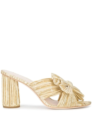 Loeffler Randall Penny 90mm pleated mules - Yellow