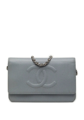 CHANEL Pre-Owned 2012-2013 CC Caviar Wallet On Chain crossbody bag - Grey