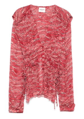 MARANT ÉTOILE Axeline blouse - Red