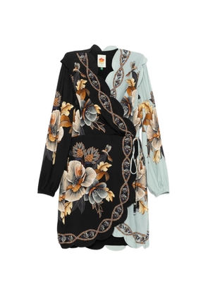 FARM Rio floral-print mini dress - Black