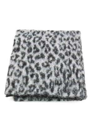 ANINE BING leopard-print scarf - Brown