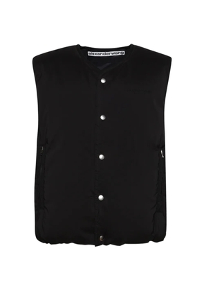 Alexander Wang button puffer vest - Black