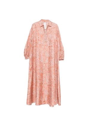 Max Mara embelished-collar printed dress - Pink