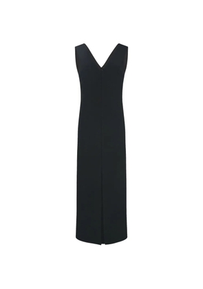 The Row Tefra V-neck midi dress - Black
