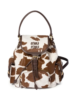 Miu Miu animal-print backpack - White
