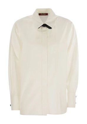 Max Mara bow-embellishment shirt - White