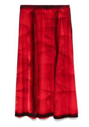Tela Flame midi skirt - Red