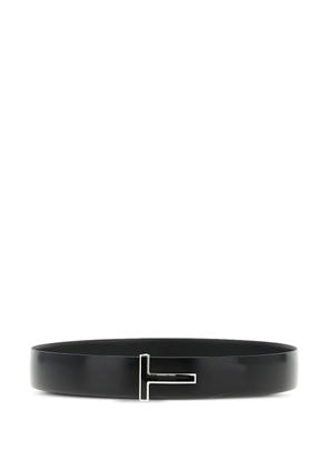 TOM FORD enamel logo reversible belt - Black