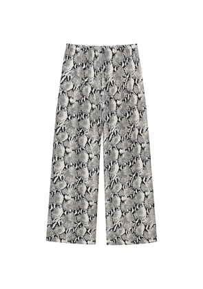 ANINE BING Roslin python print trousers - Neutrals