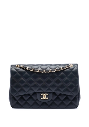 CHANEL Pre-Owned 2015-2016 Jumbo Classic Lambskin Double Flap shoulder bag - Black