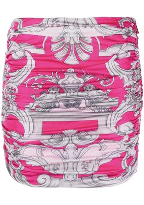 Versace Baroque-print mini skirt - Pink