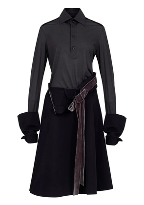 Maison Margiela panelled midi dress - Black